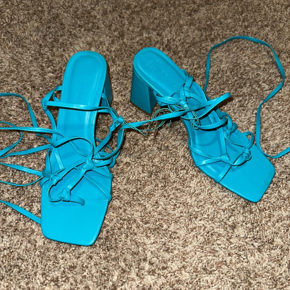 Primark Turquoise Strappy Heels